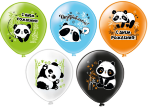 Шары воздушные СДР! Панды 12"