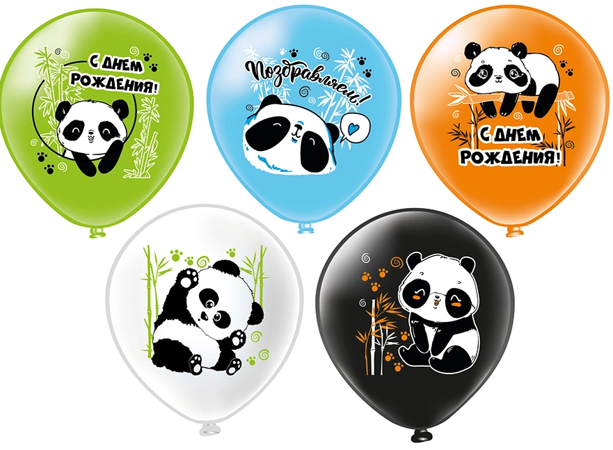 Шары воздушные СДР! Панды 12"