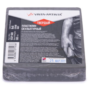 Пластилин скульптурный VISTA-ARTISTA Studio СКУЛЬПТАЛИН 0,5кг №6 серый твердый