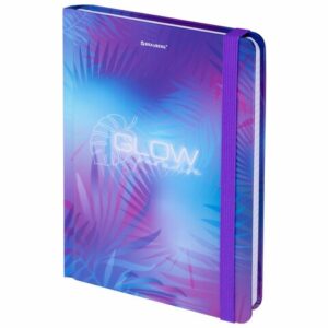 Блокнот 96л. А5 BRAUBERG, Glow клетка, на резинке