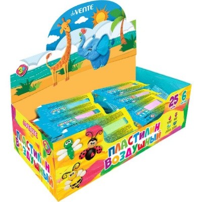 Пластилин воздушный deVENTE 45мл ассорти