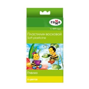 Пластилин ПЧЕЛКА (ГАММА) 6цв. 73гр.