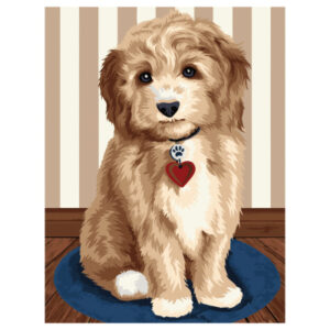 Картина по номерам на картоне ТРИ СОВЫ Любимый щенок 30х40см