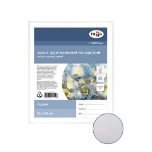 Холст на картоне Гамма Студия 25х30см, 100% хлопок, 280г/м2, мелкое зерно