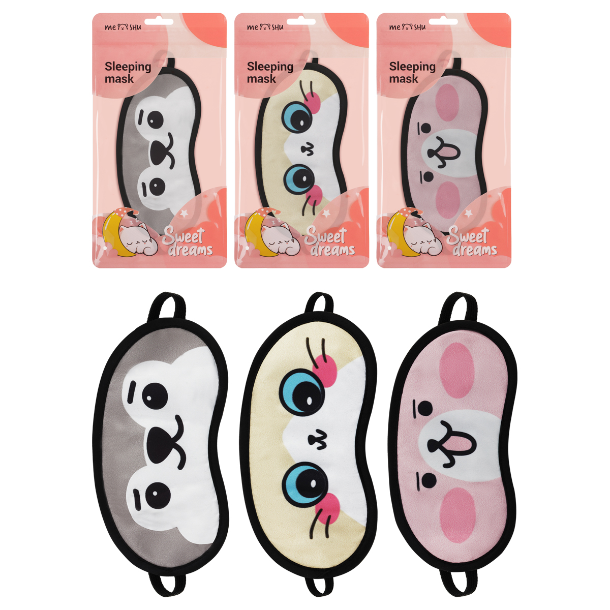 Маска для сна MESHU Cute animals