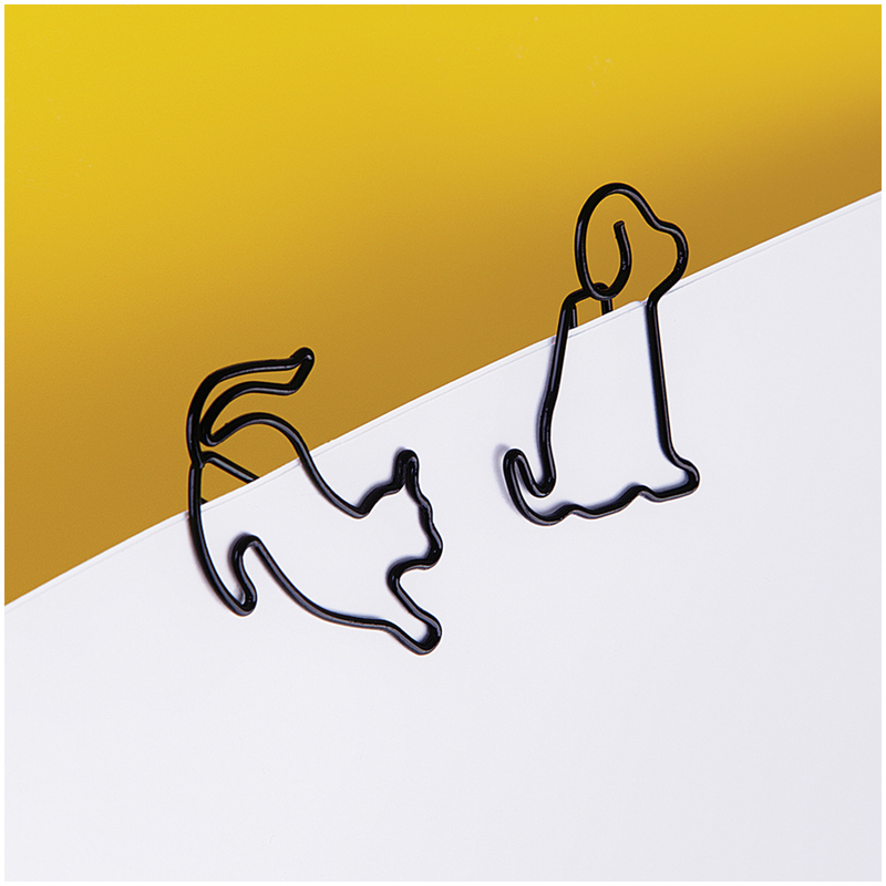 Скрепки фигурные 19мм 4шт. Meshu Cat&Dog