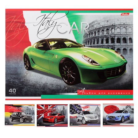 Альбом для рисов. 40л. Hatber Country Cars