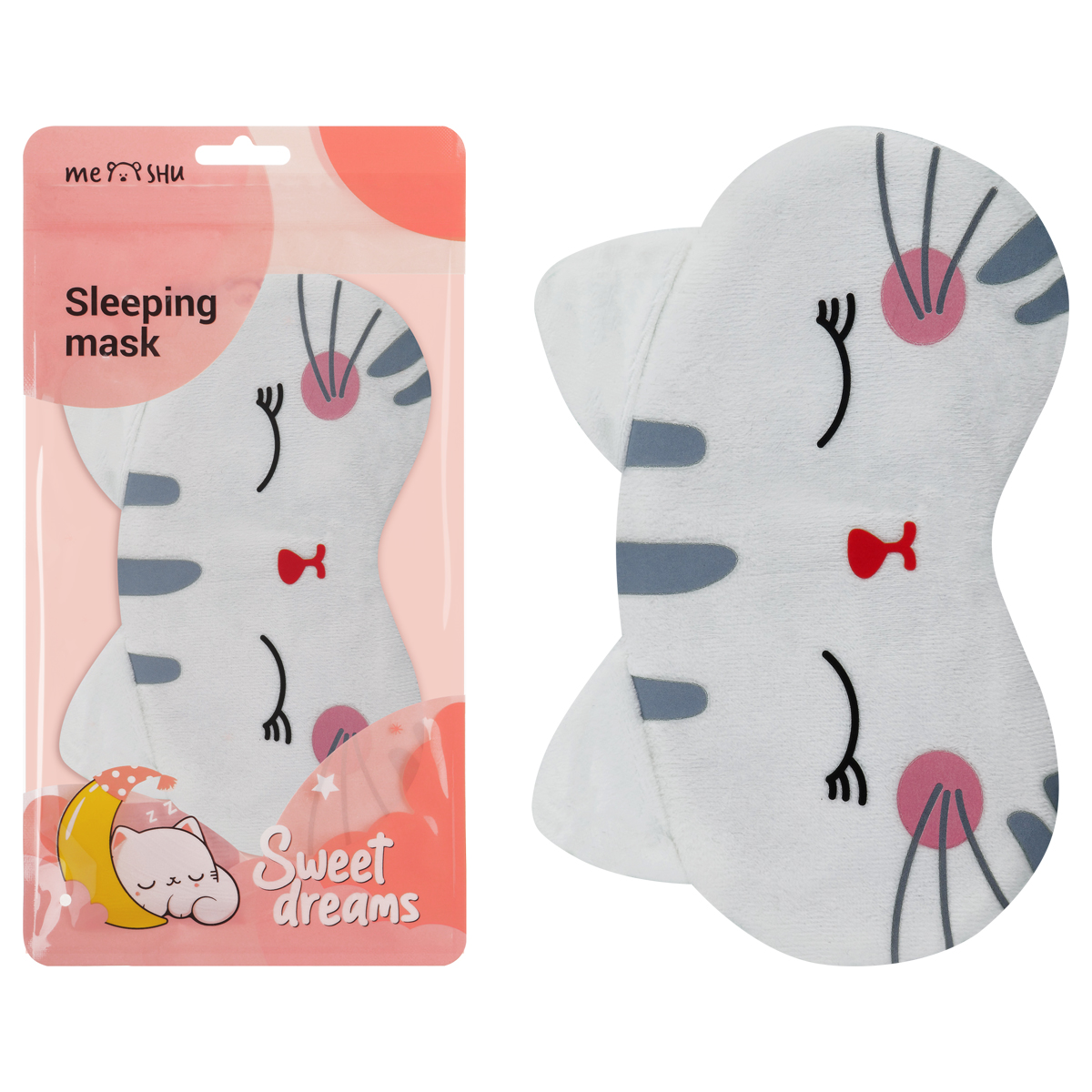 Маска для сна MESHU White kitten