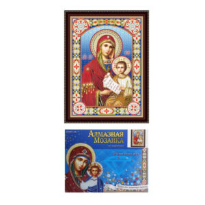 Алмазная мозаика 30х40см Рыжий кот Икона Божией Матери