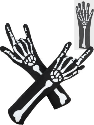 Карнавальный аксессуар Перчатки Скелетон