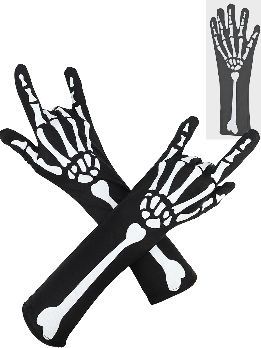 Карнавальный аксессуар Перчатки Скелетон