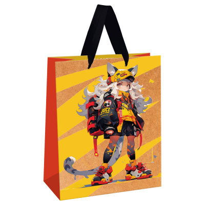 Пакет подарочный бумажный 11х14см  MESHU крафт