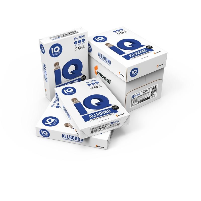 Бумага IQ Allround А4 500л. 80г/м2 1/5