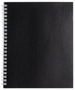 Тетрадь 96л. клетка Hatber METALLIC Бумвинил Черна