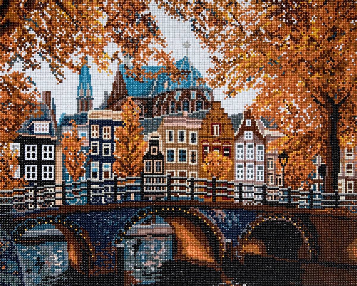 Алмазная мозаика ФРЕЯ 40х50см Осень в Амстердаме