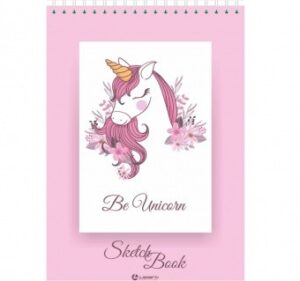 Скетчбук А5  30л  Единорог, 120г/м спираль