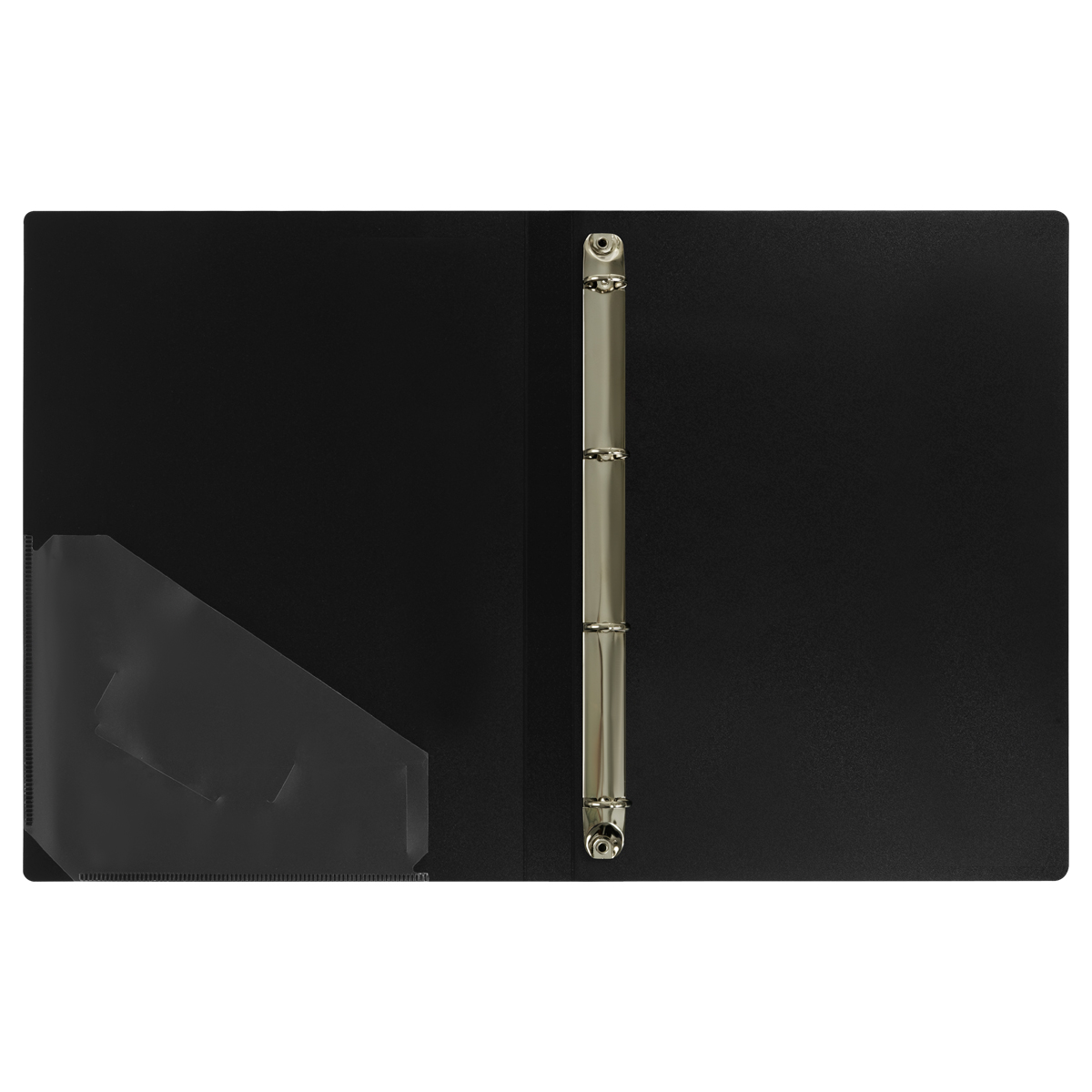 Папка на 4х кольцах 25мм СТАММ Стандарт черная