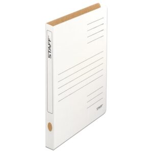 Скоросшиватель Дело гофрокартон белый 30мм STAFF