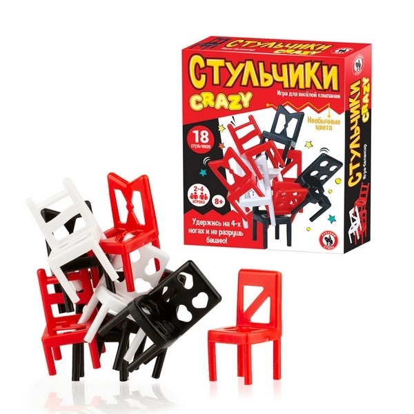 Игра настольная Русский стиль Стульчики Crazy, 18 штук