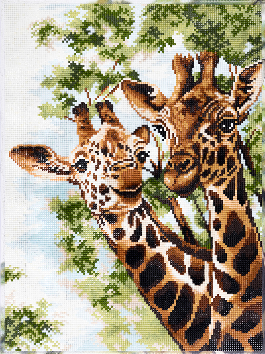 Алмазная мозаика ФРЕЯ 30х40см Жирафы