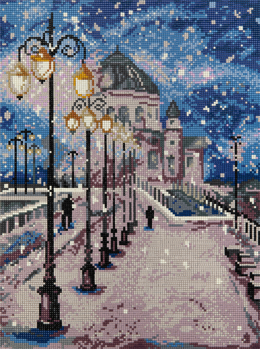 Алмазная мозаика ФРЕЯ 30х40см Зимний Храм Христа Спасителя