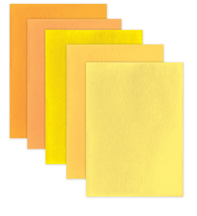 Фетр ОСТРОВ СОКРОВИЩ А4  5л. 5цв. 2мм оттенки желтого