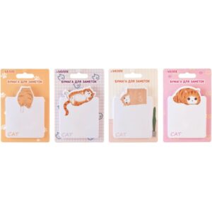 Блок для записей клейкий 70х94мм deVENTE Lazy cat
