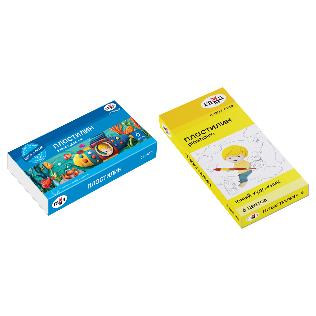 Пластилин ГАММА Юный художник  6цв. 84г