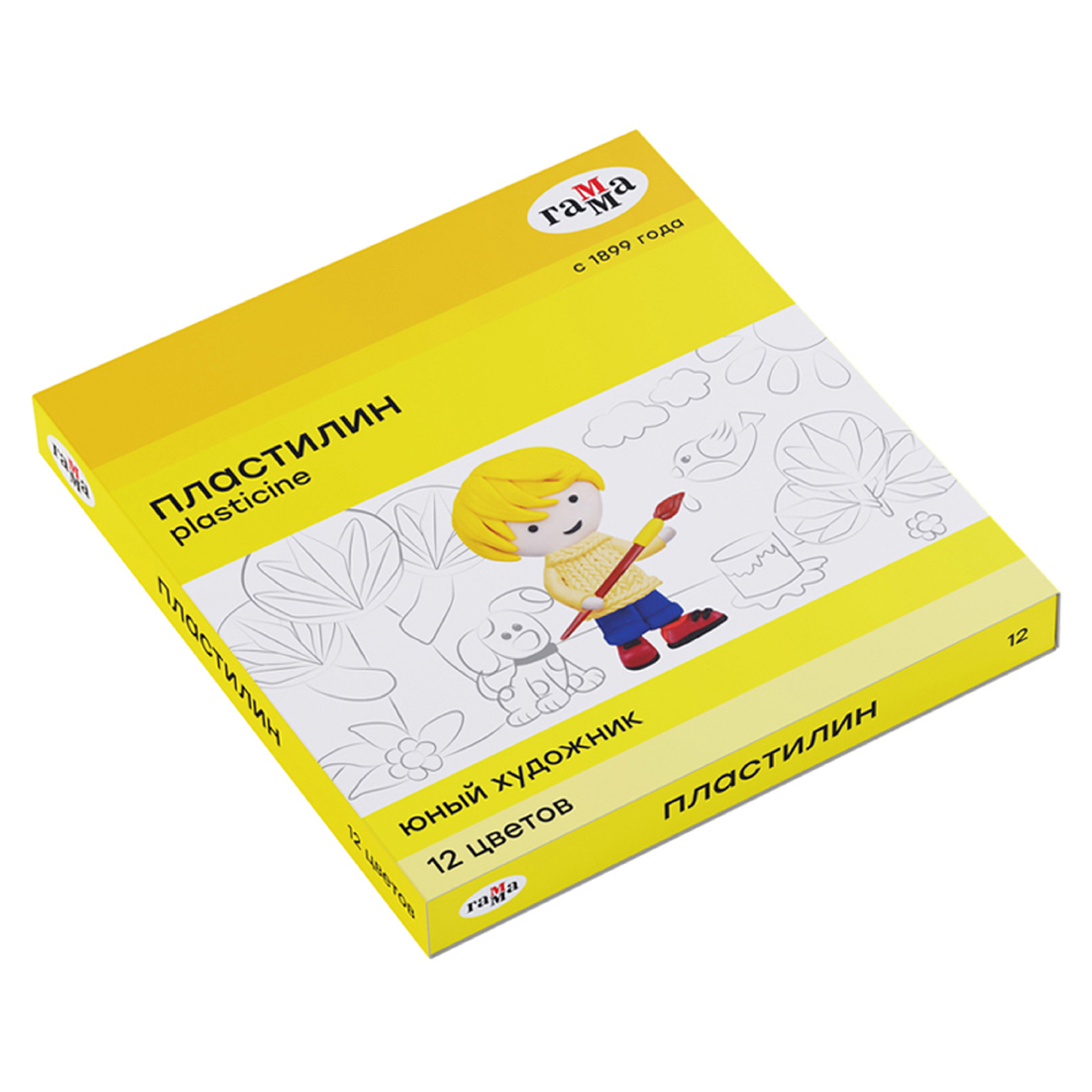 Пластилин ГАММА Юный художник 12цв. 168г