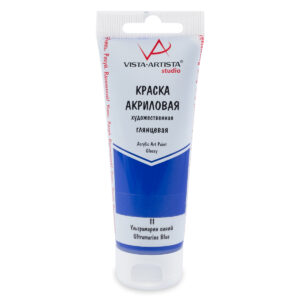 Краска акриловая VISTA-ARTISTA Studio 75мл глянцевая Ультрамарин синий