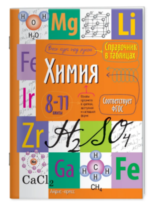 Справочник в таблицах. Химия 8-11 класс АЙРИС