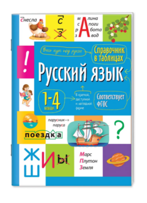 Справочник в таблицах. Русский язык 1-4 классы АЙРИС