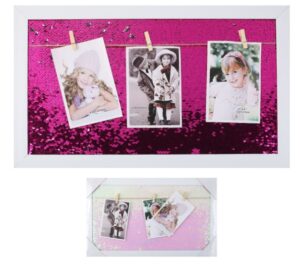 Фоторамка металлическая Mazari с прищепками и меловой доской 30х50см