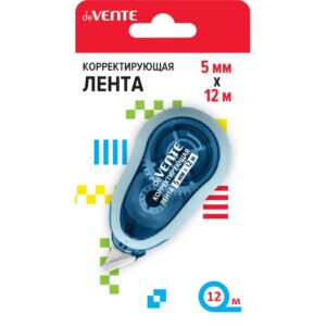 Корректирующая лента deVENTE 5мм х12м синий полупрозрачный корпус