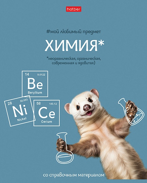 Тетрадь 48 л. клетка Hatber Мой любимый предмет ХИМИЯ