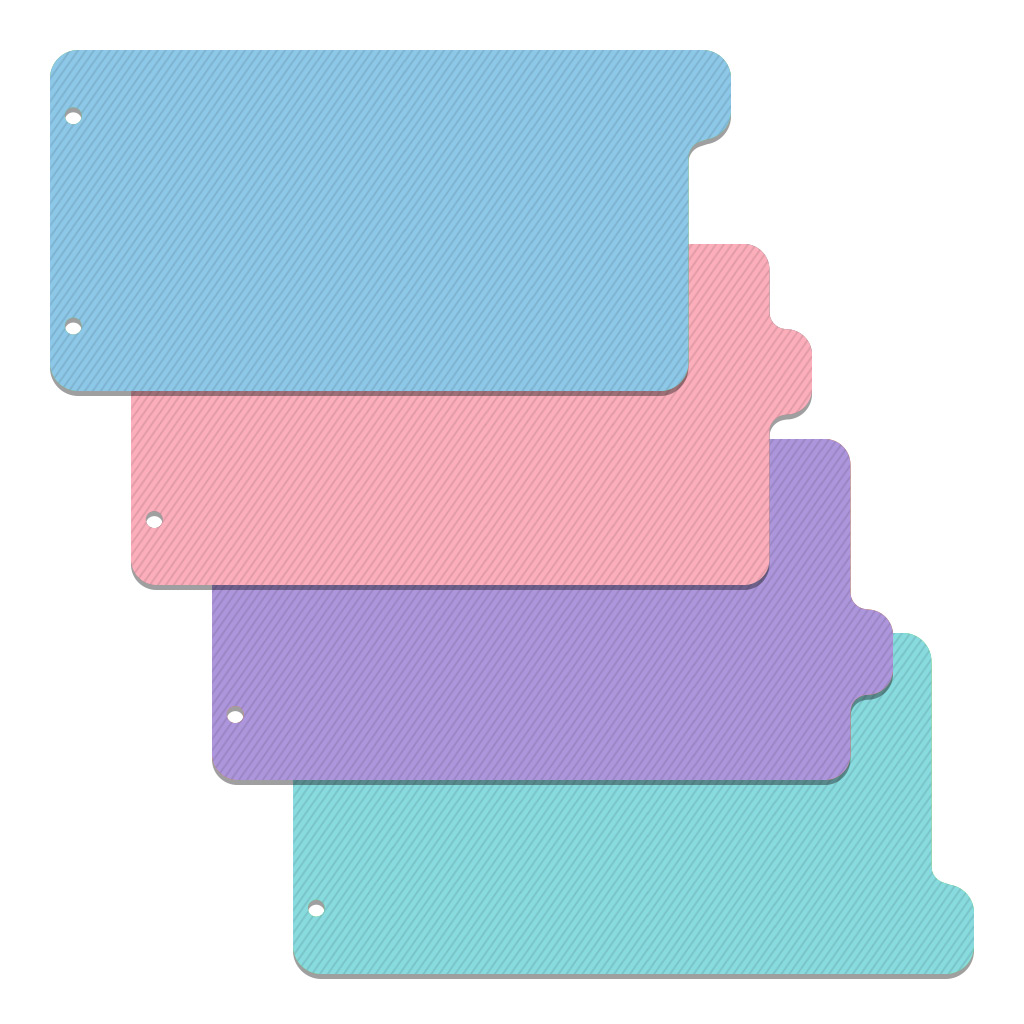 Разделитель листов Erich Krause Diagonal Pastel 4 цв. пластик.