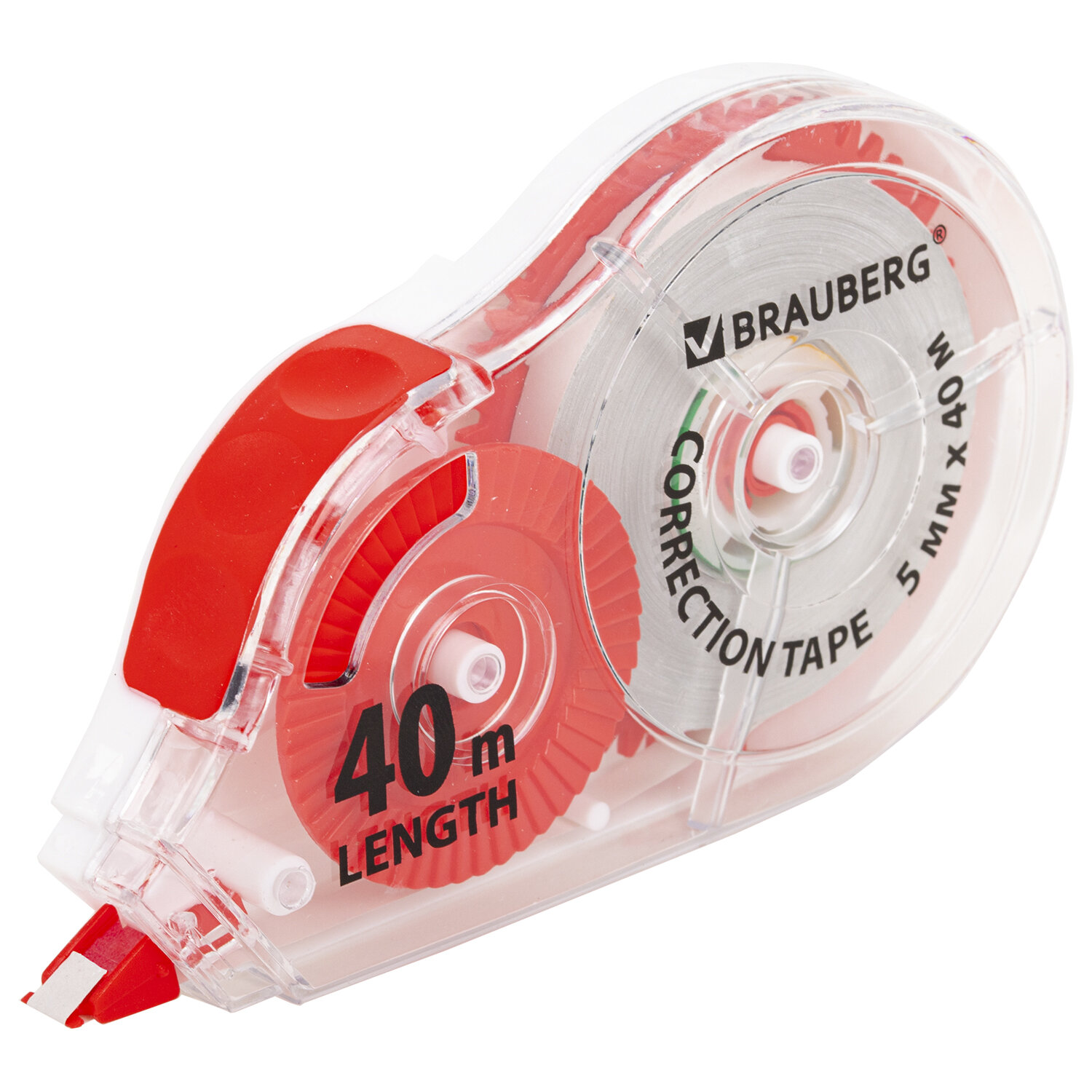 Корректирующая лента BRAUBERG EXTRA LENGTH 5мм х 40м, механизм перемотки