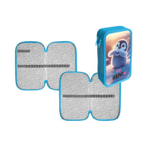 Пенал 2отд. deVENTE 205х120мм Happy Pinguin