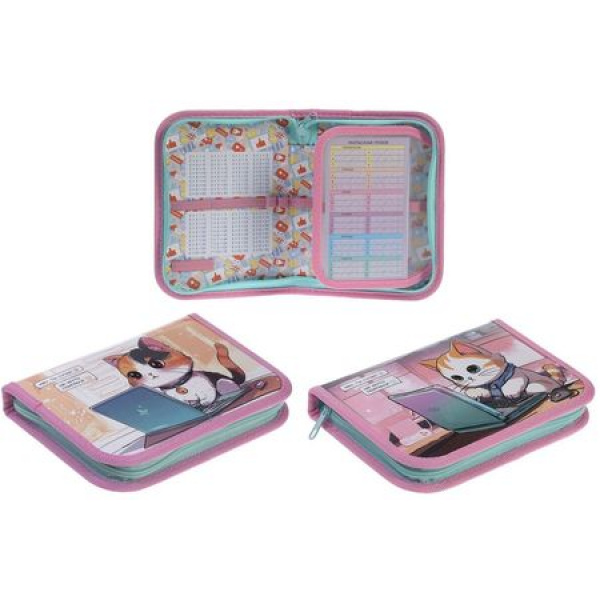 Пенал 1отд. Hatber 190х130мм с откидной планкой Давай играть!