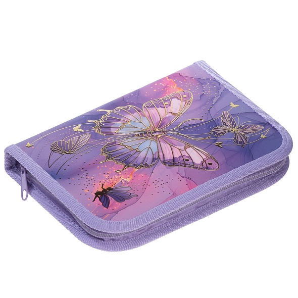 Пенал 1отд. Hatber 190х130мм с откидной планкой Butterfly