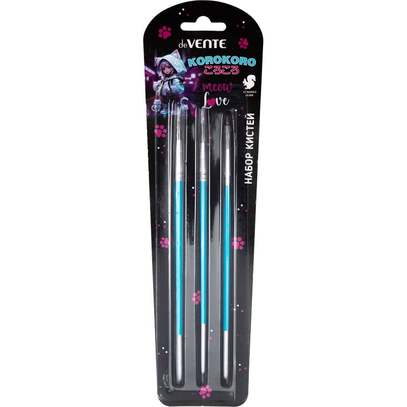 Набор кистей deVENTE Korokoro (белка №1,3,6)