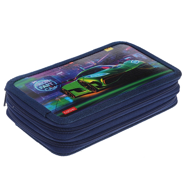 Пенал 2отд. Hatber 190х110мм Неоновый пит-стоп