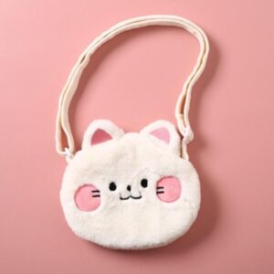 Сумочка плюшевая Tiny pals, cat-white 21х19 см