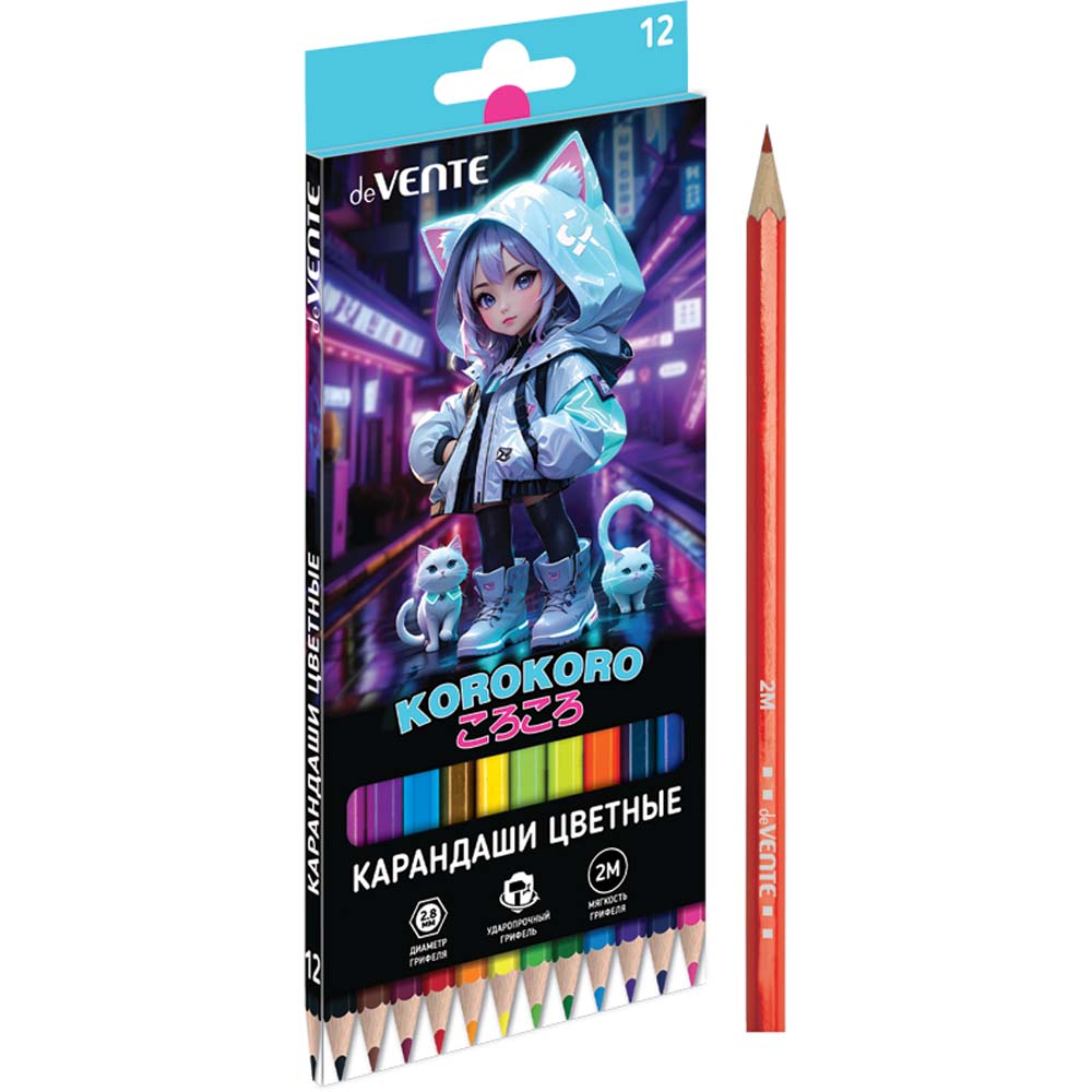 Карандаши цветные deVENTE Korokoro 12 цв.