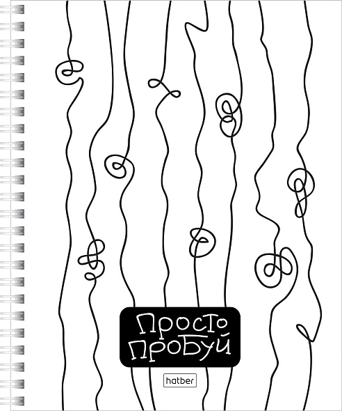 Тетрадь 48 л. клетка Hatber Просто, на гребне