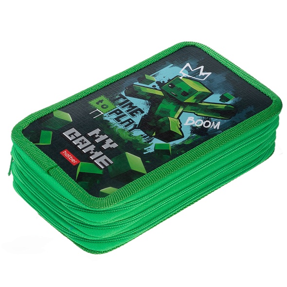 Пенал 3отд. Hatber 190х110мм Пиксель