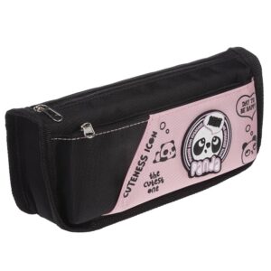 Пенал мягкий на молнии Hatber 215х90х55мм Панда Черный