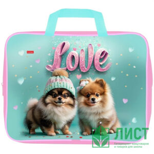 Папка с ручками Hatber Пушистое счастье, текстильная