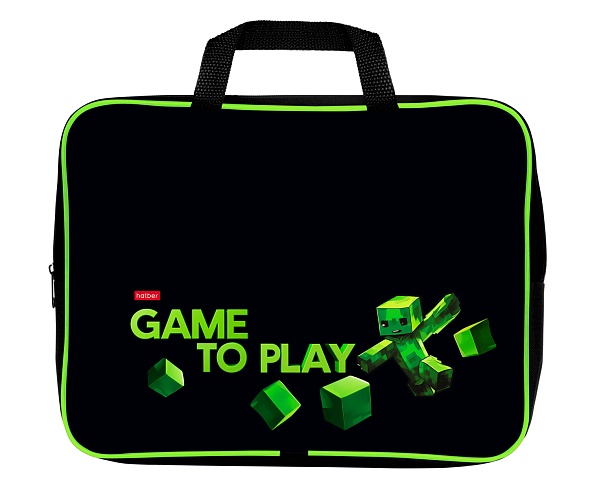 Папка с ручками Hatber Пиксель, текстильная