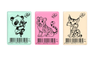 Ластик Луч ZOO Z1 35х25мм, пастельный